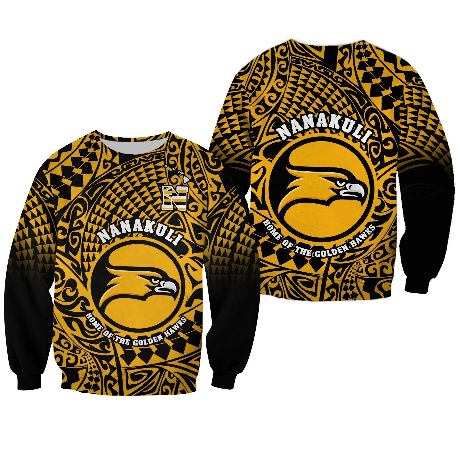 Hawaii Sweatshirt Nanakuli High and Intermediate School Tribal Kakau