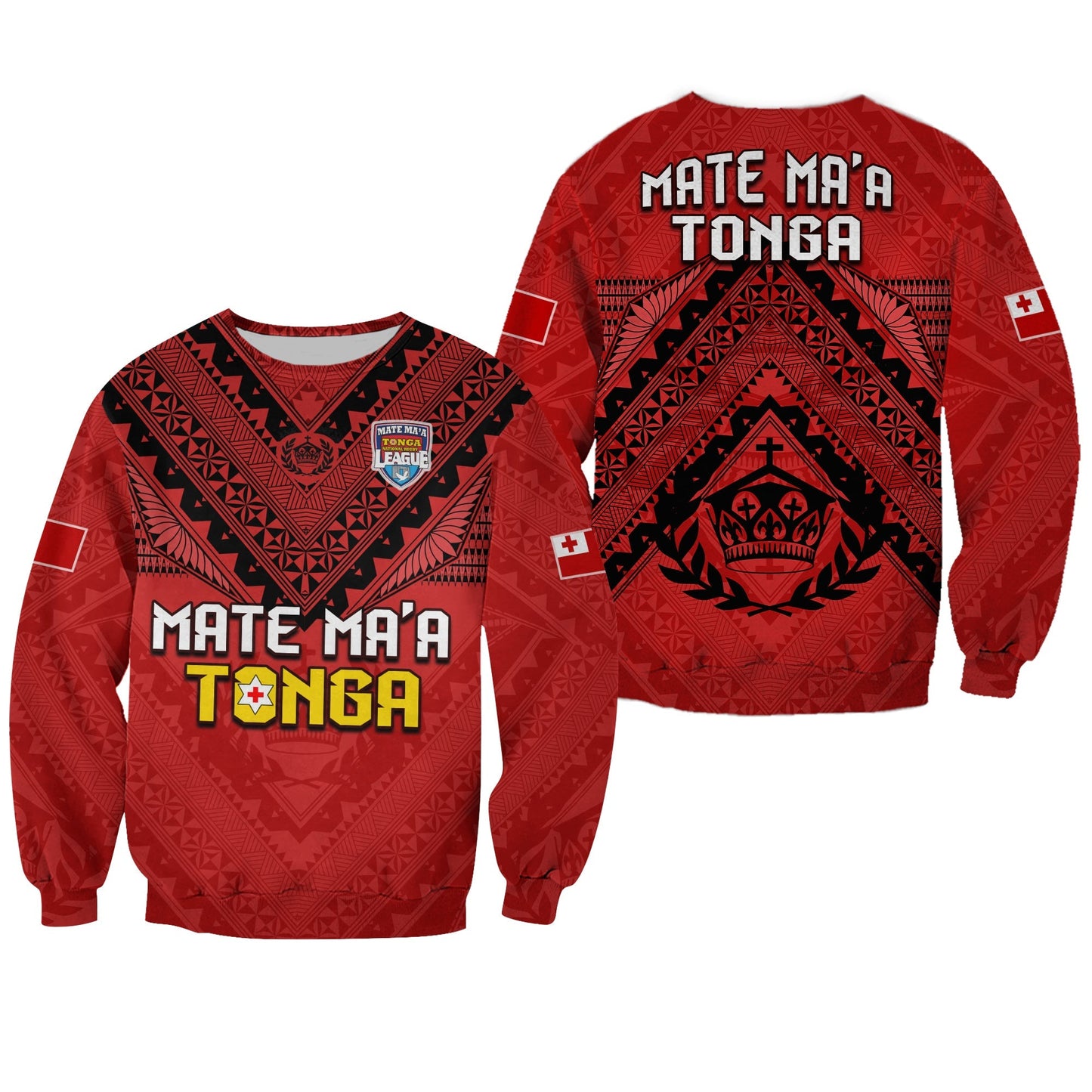 Tonga Rugby MMT Sweatshirt Ngatu Mate Maa Tonga Simple