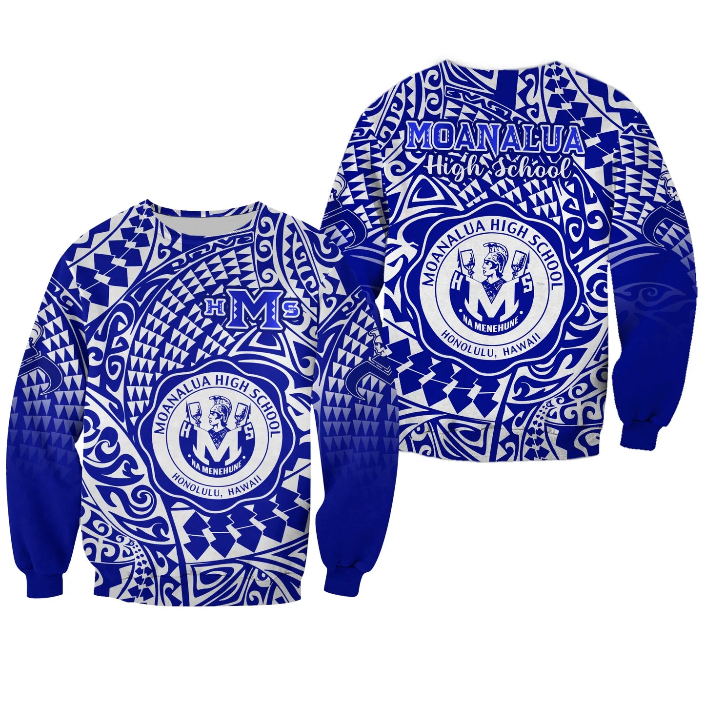 Hawaii Sweatshirt Moanalua High School Tribal Kakau