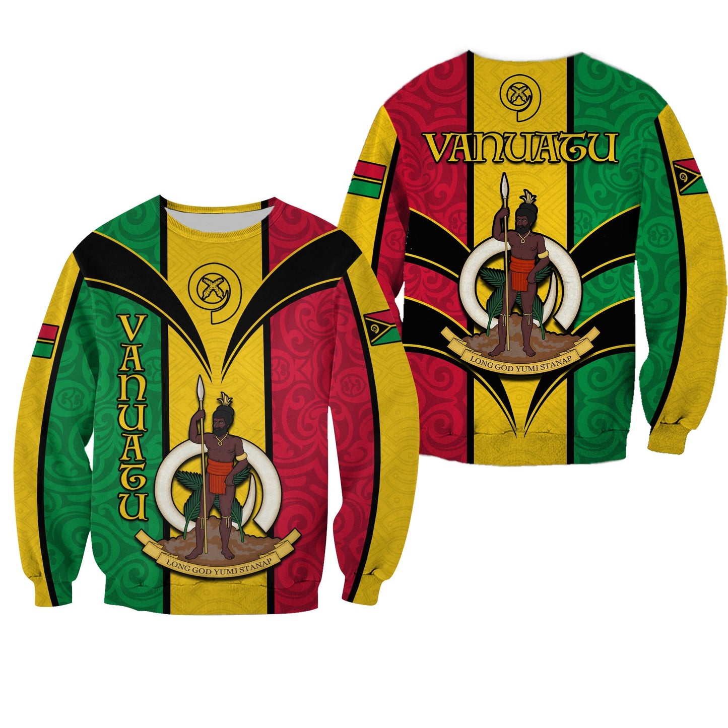 Vanuatu Sweatshirt Pig Tusk Polynesian
