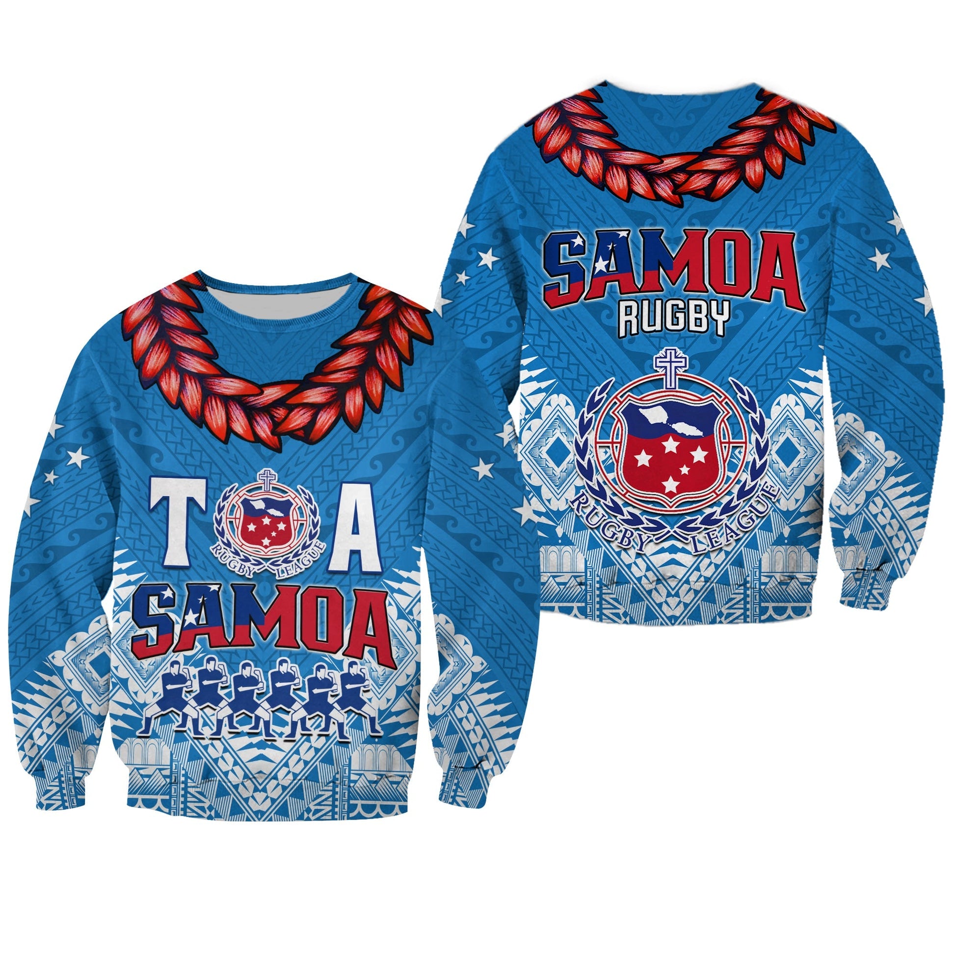 Toa Samoa Rugby Sweatshirt Manu Siva Tau Style Ulafala