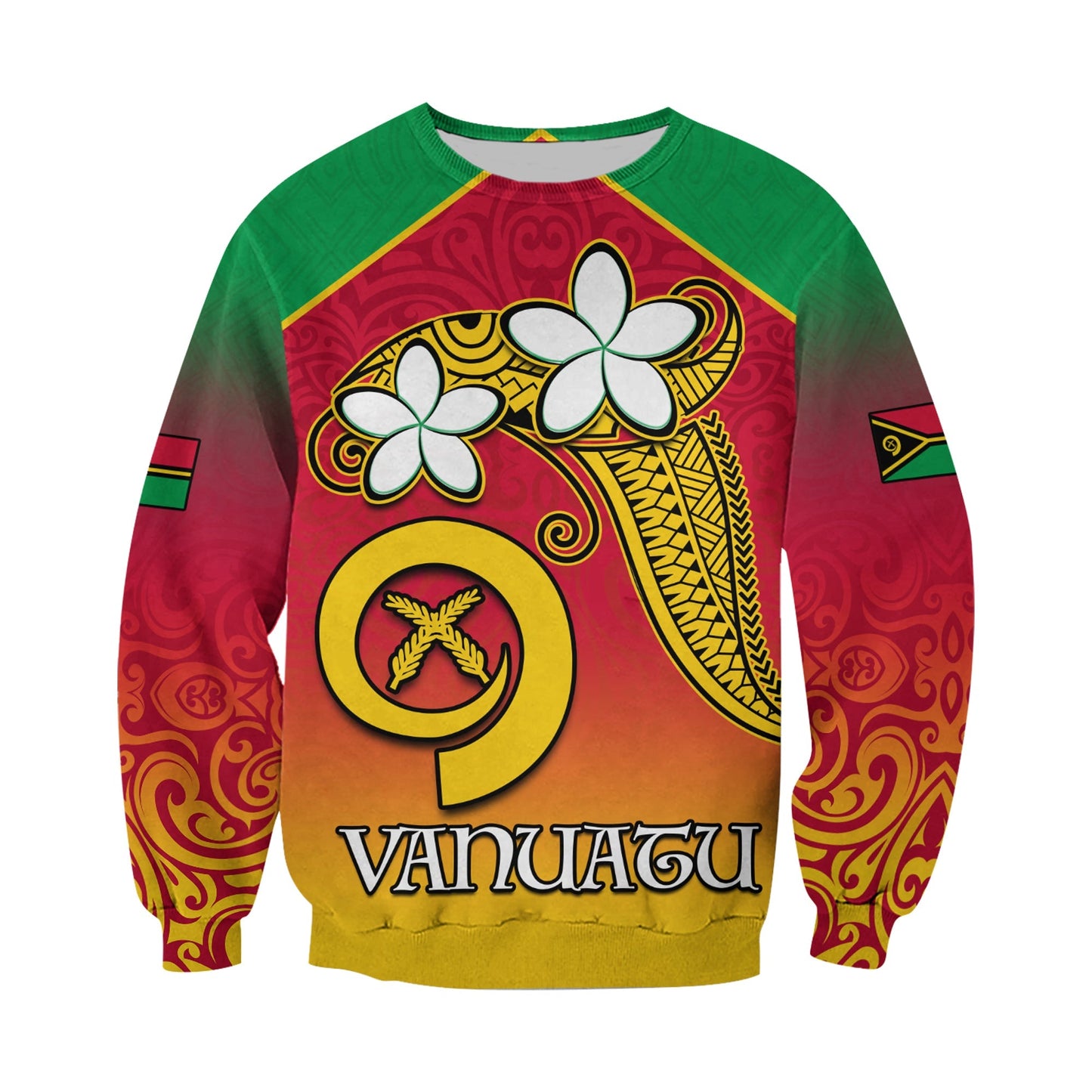 Custom Personalised Vanuatu Novelty Sweatshirt Frangipani Tropical Spa Flower