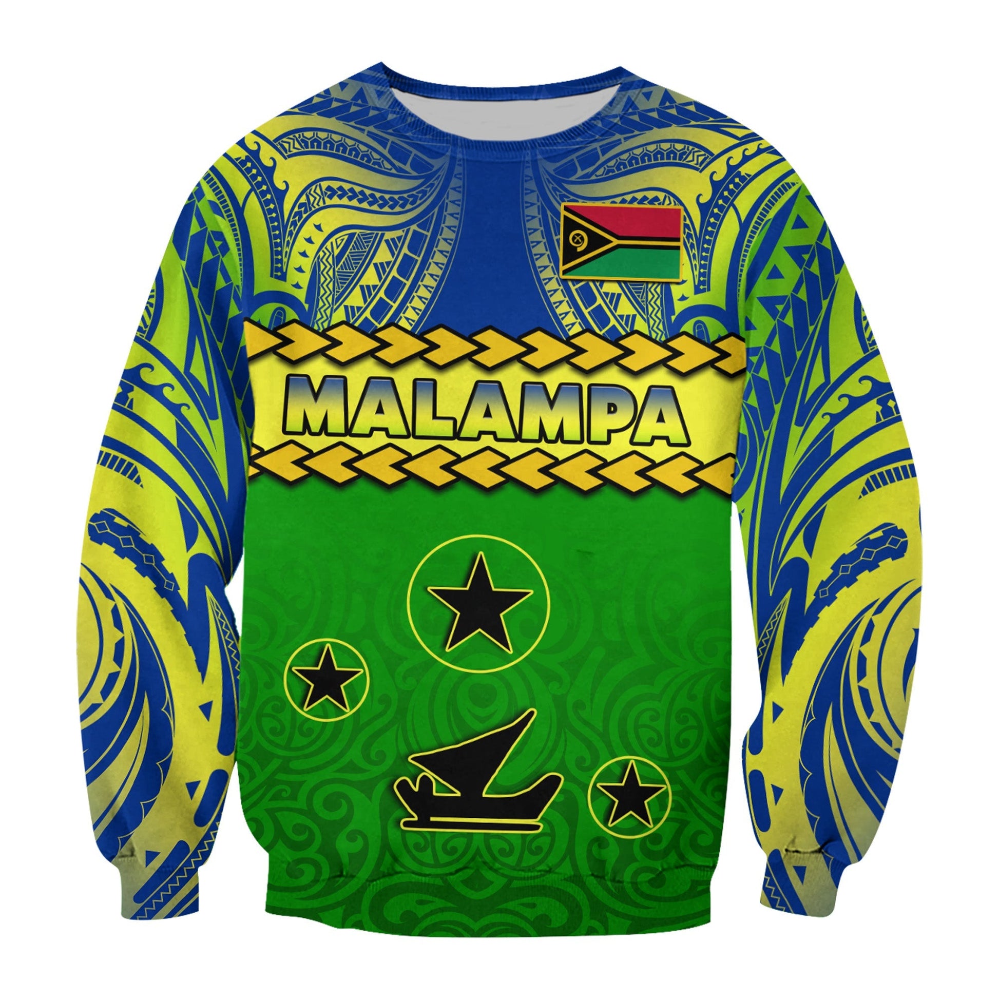 Malampa Province Sweatshirt Vanuatu Pig Tusk Polynesian Flag Style