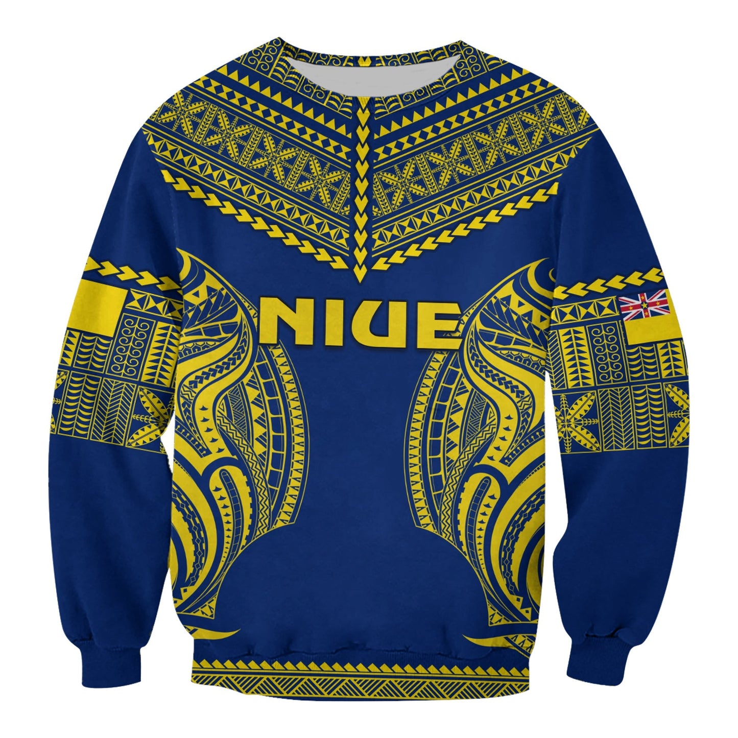 Niue Sweatshirt Hiapo Mix Polynesian Happy Constitution Day