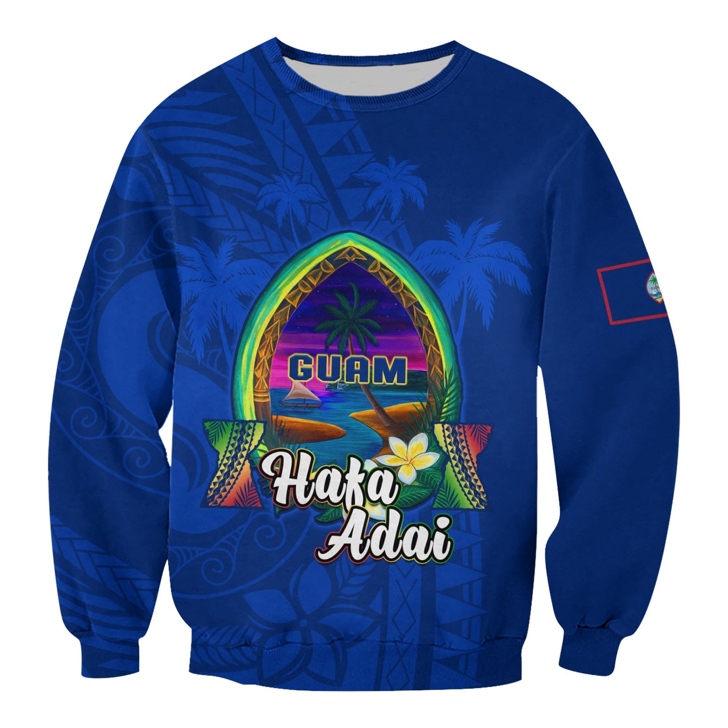 Guam Sweatshirt Hafa Adai Latte Stone Proud Chamorro