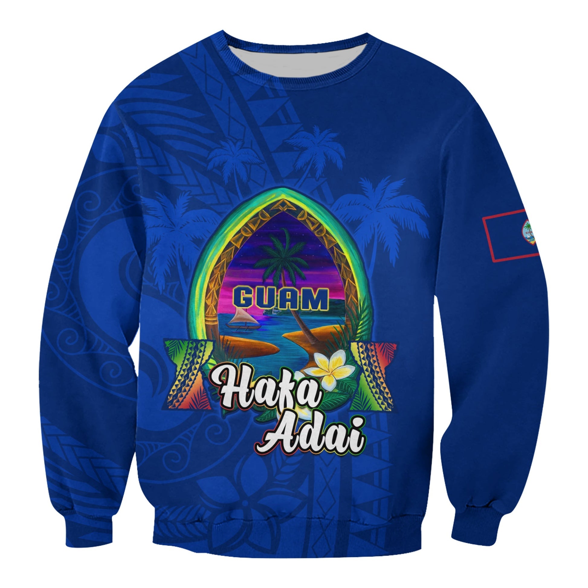 Guam Sweatshirt Hafa Adai Latte Stone Proud Chamorro