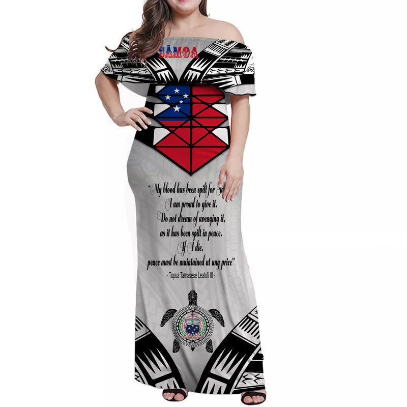 Samoa Black Saturday Women Off Shoulder Long Dress 28 Dec 1929 Visual Arts