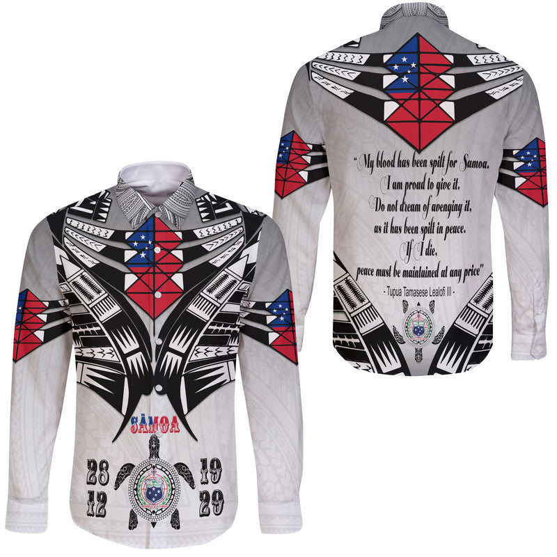 Samoa Black Saturday Hawaii Long Sleeve Button Shirt 28 Dec 1929 Visual Arts