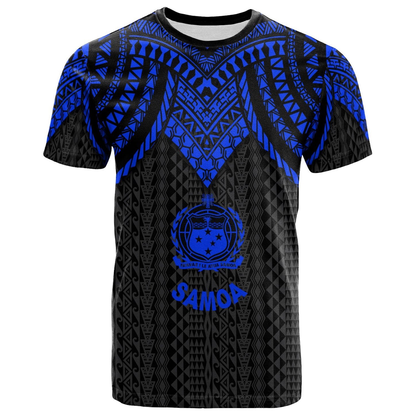 Samoa T - Shirt - Polynesian Armor Style Blue