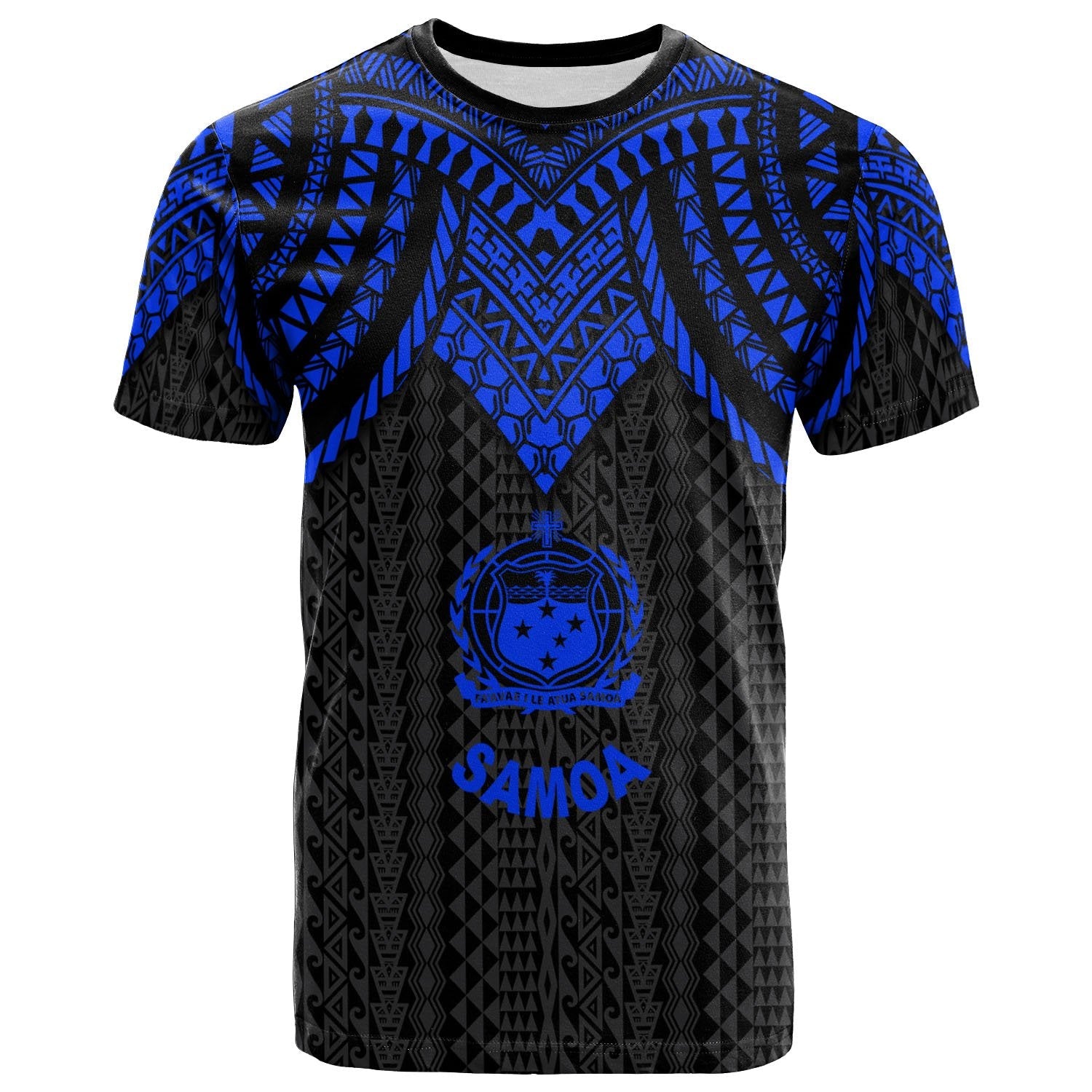 Samoa T - Shirt - Polynesian Armor Style Blue