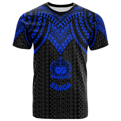 Samoa T - Shirt - Polynesian Armor Style Blue