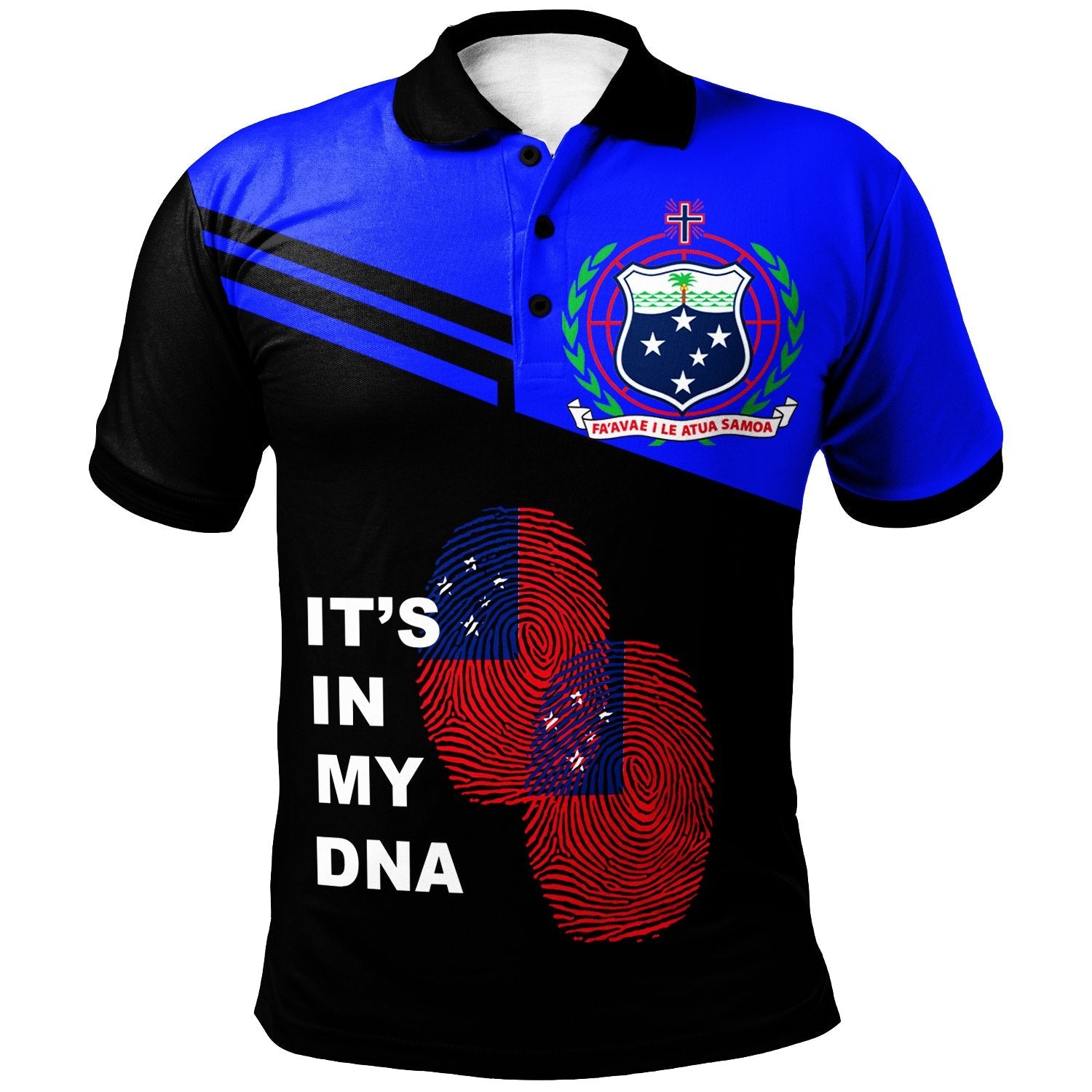Samoa Polo Shirt - Samoa DNA Blue