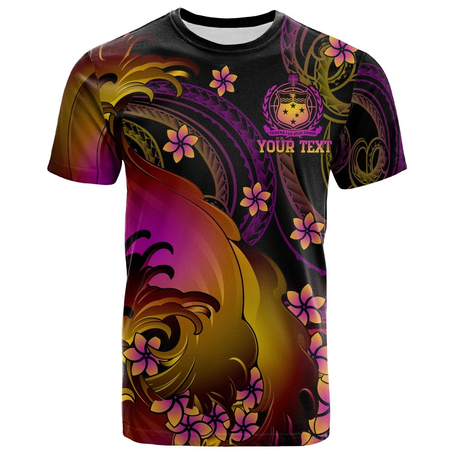 Samoa Custom Personalised T-Shirt - Samoa In Wave