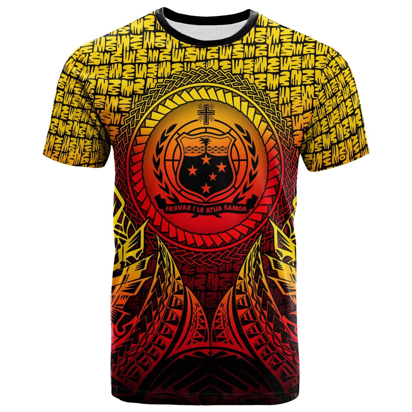 Samoa T - Shirt - Circle Pattern Yellow