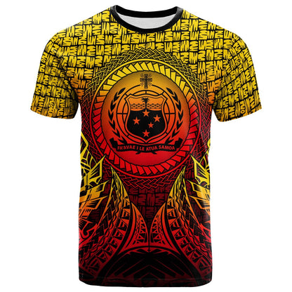 Samoa T - Shirt - Circle Pattern Yellow