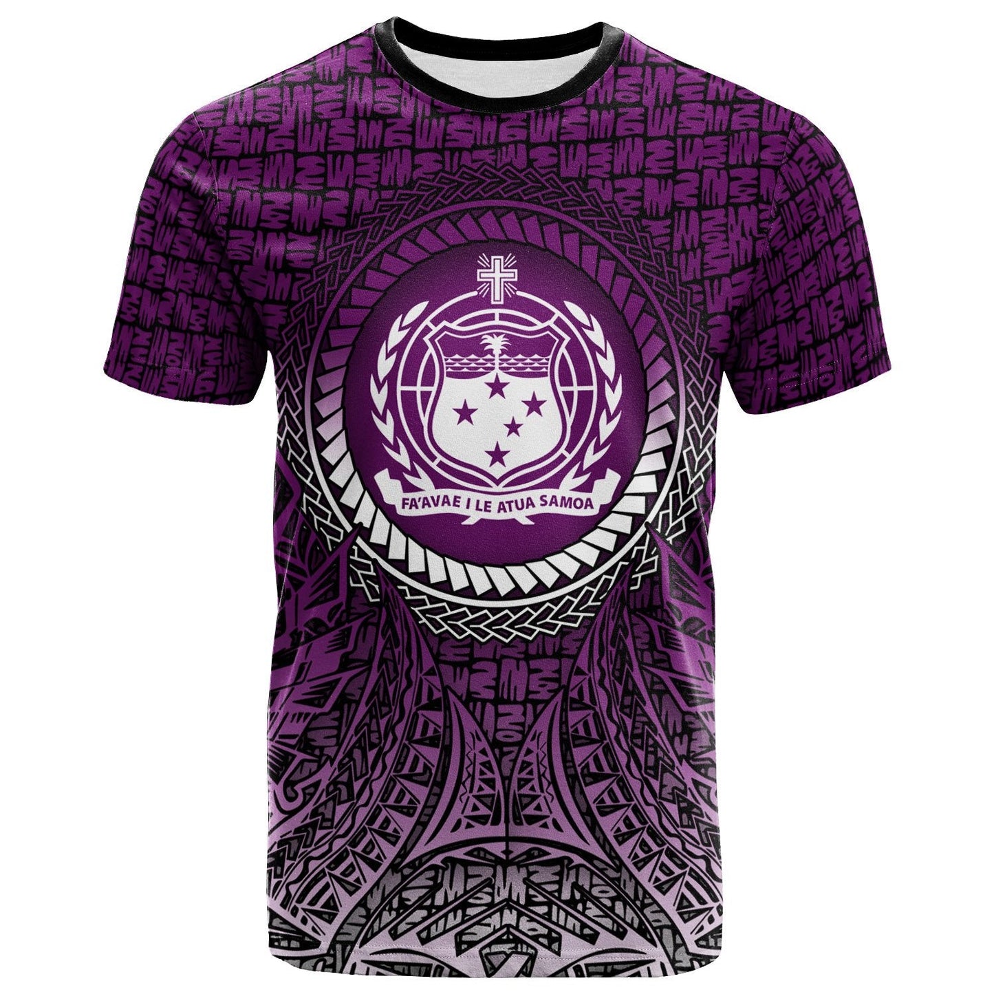Samoa T - Shirt - Circle Pattern Purple
