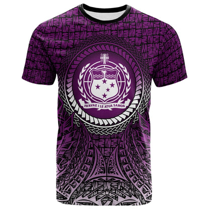Samoa T - Shirt - Circle Pattern Purple