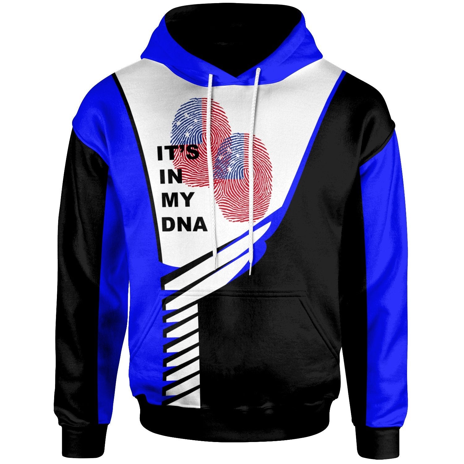 Samoa Hoodie Samoa DNA Blue Zip Up Hoodie  All Over Print