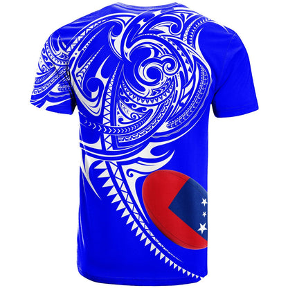 Samoa T - Shirt - Samoa Rugby Style Blue Color