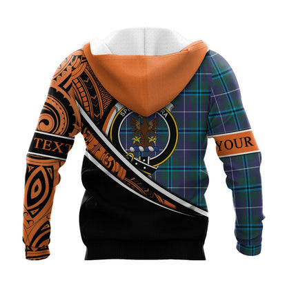 Printivon Sandilands Knitted Hoodie Pattern Polynesian Custom Text