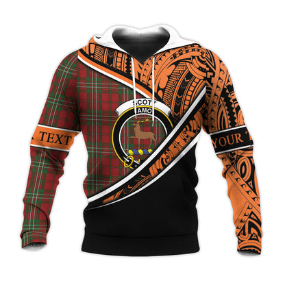 Printivon Scott 01 Knitted Hoodie Pattern Polynesian Custom Text