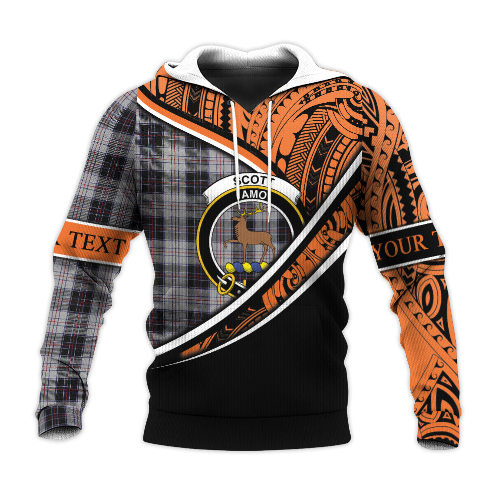 Printivon Scott 02 Knitted Hoodie Pattern Polynesian Custom Text