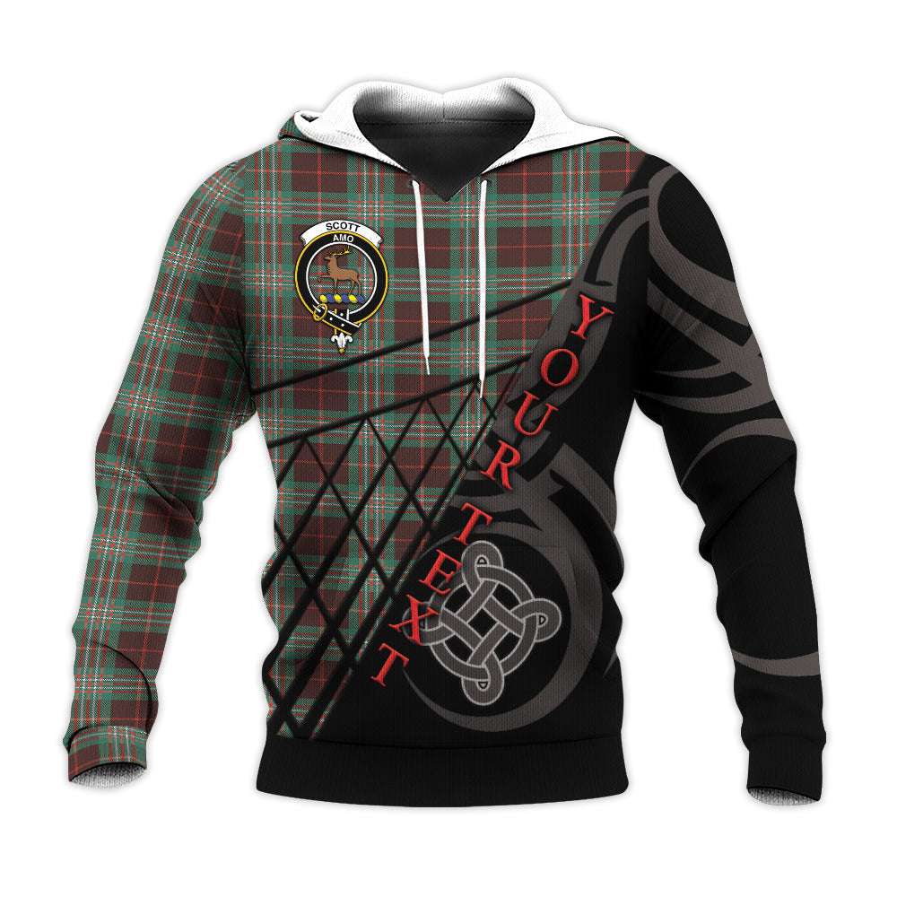 Printivon Scott Brown Ancient Knitted Hoodie Pattern Celtic Custom Text