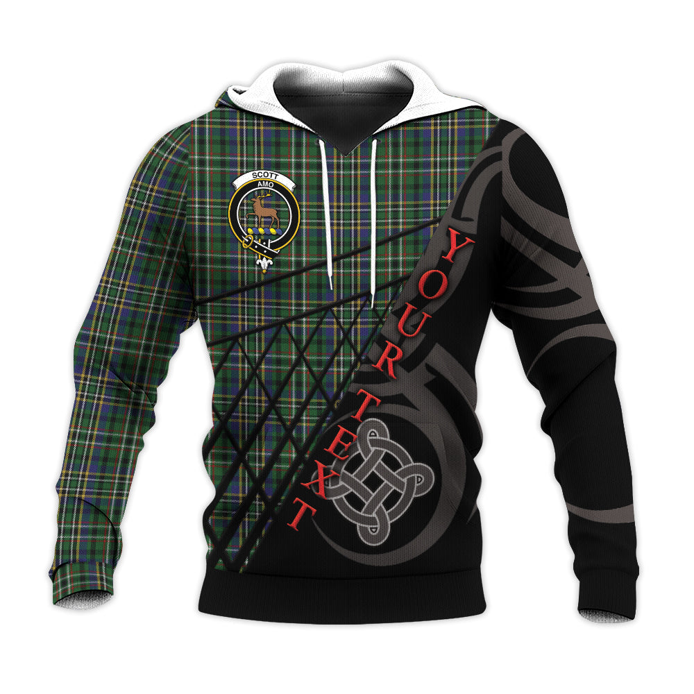 Printivon Scott Green 01 Knitted Hoodie Pattern Celtic Custom Text