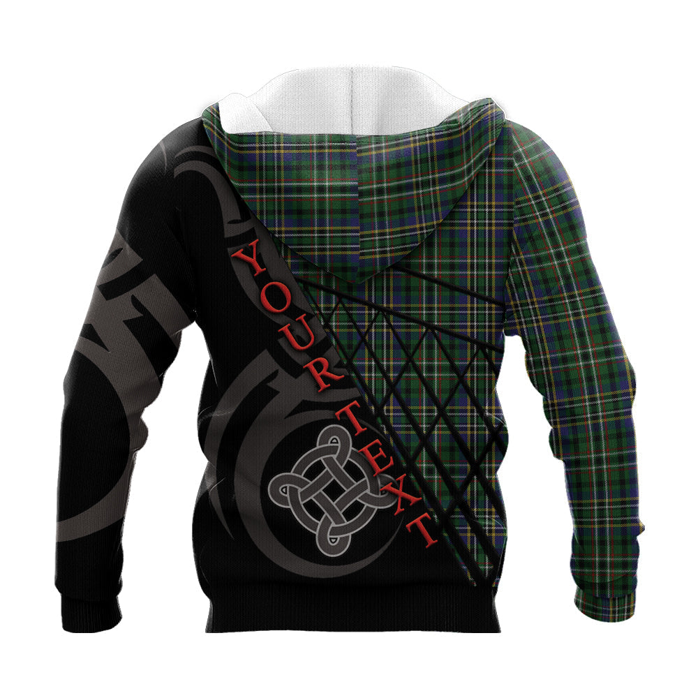 Printivon Scott Green 01 Knitted Hoodie Pattern Celtic Custom Text