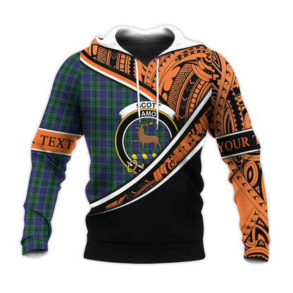 Printivon Scott Green 02 Knitted Hoodie Pattern Polynesian Custom Text