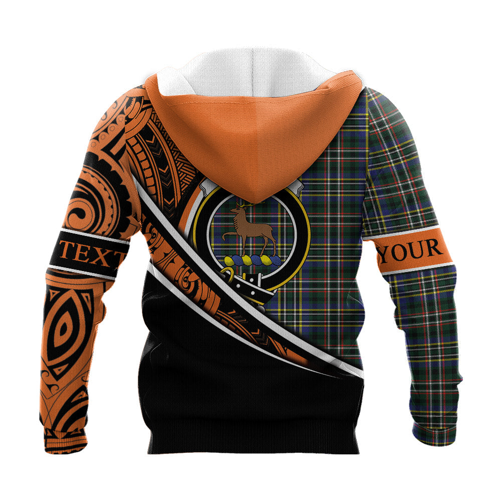 Printivon Scott Green Modern Knitted Hoodie Pattern Polynesian Custom Text