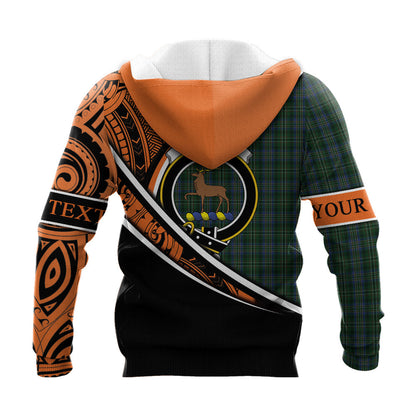 Printivon Scott Hunting 02 Knitted Hoodie Pattern Polynesian Custom Text