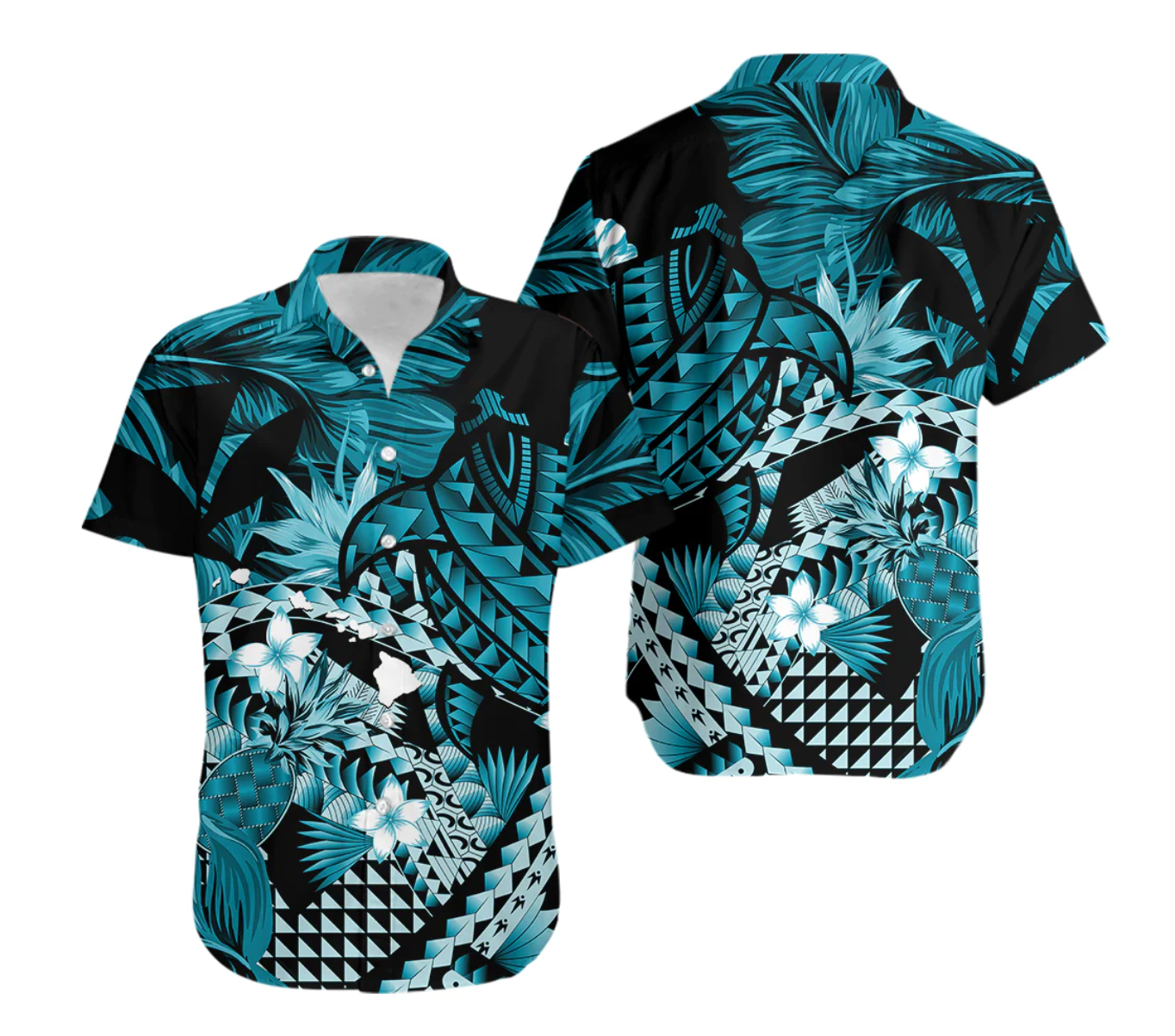Polynesian Hawaiian With Turtle Hawaiian Shirt No.5