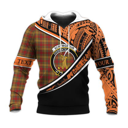 Printivon Scrymgeour Knitted Hoodie Pattern Polynesian Custom Text