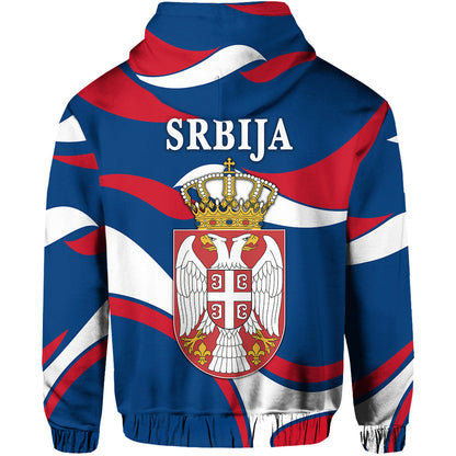 Serbia Hoodie Sporty Style