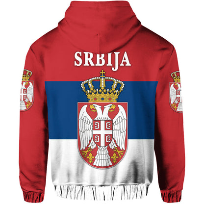 Serbia Hoodie Srbija Flag Style