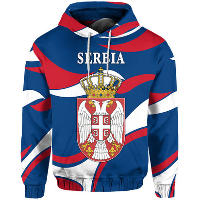 Serbia Hoodie Sporty Style