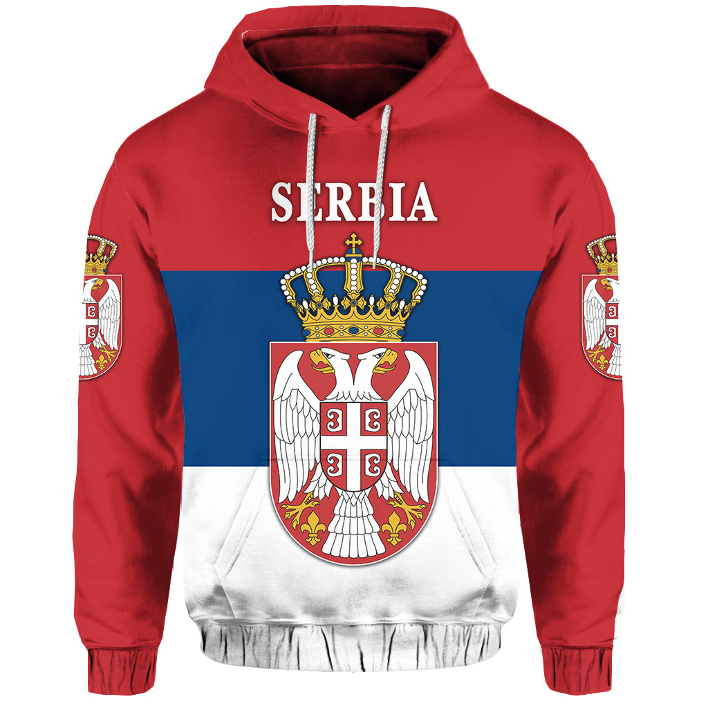Custom Serbia Hoodie Srbija Flag Style