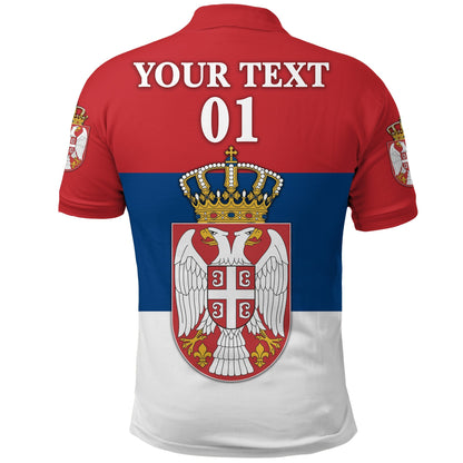 Custom Serbia Polo Shirt Srbija Flag Style