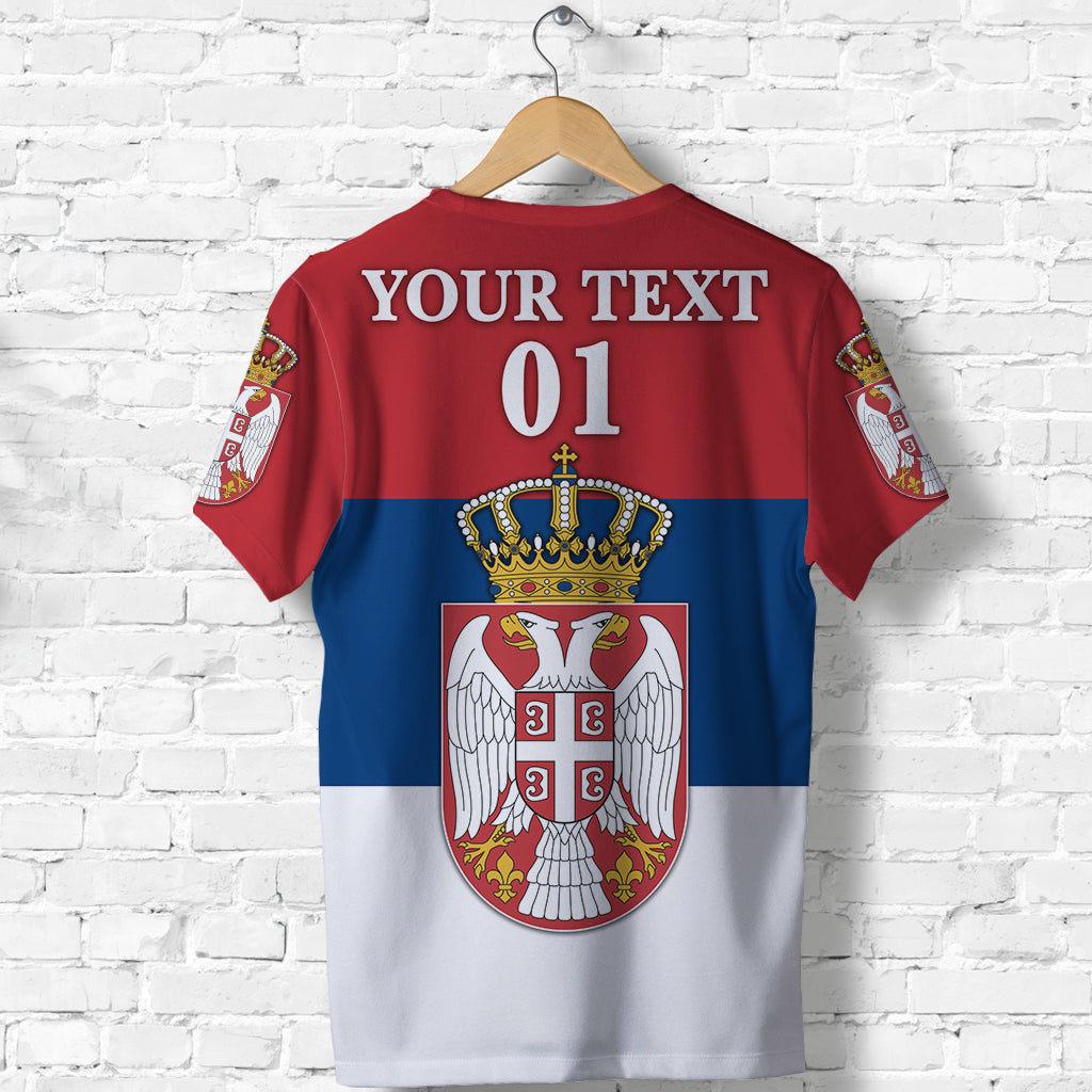 Custom Serbia T Shirt Srbija Flag Style