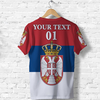 Custom Serbia T Shirt Srbija Flag Style