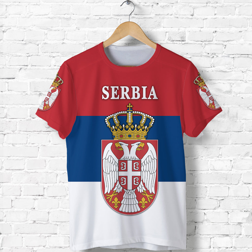 Custom Serbia T Shirt Srbija Flag Style
