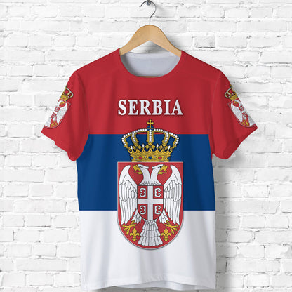 Custom Serbia T Shirt Srbija Flag Style