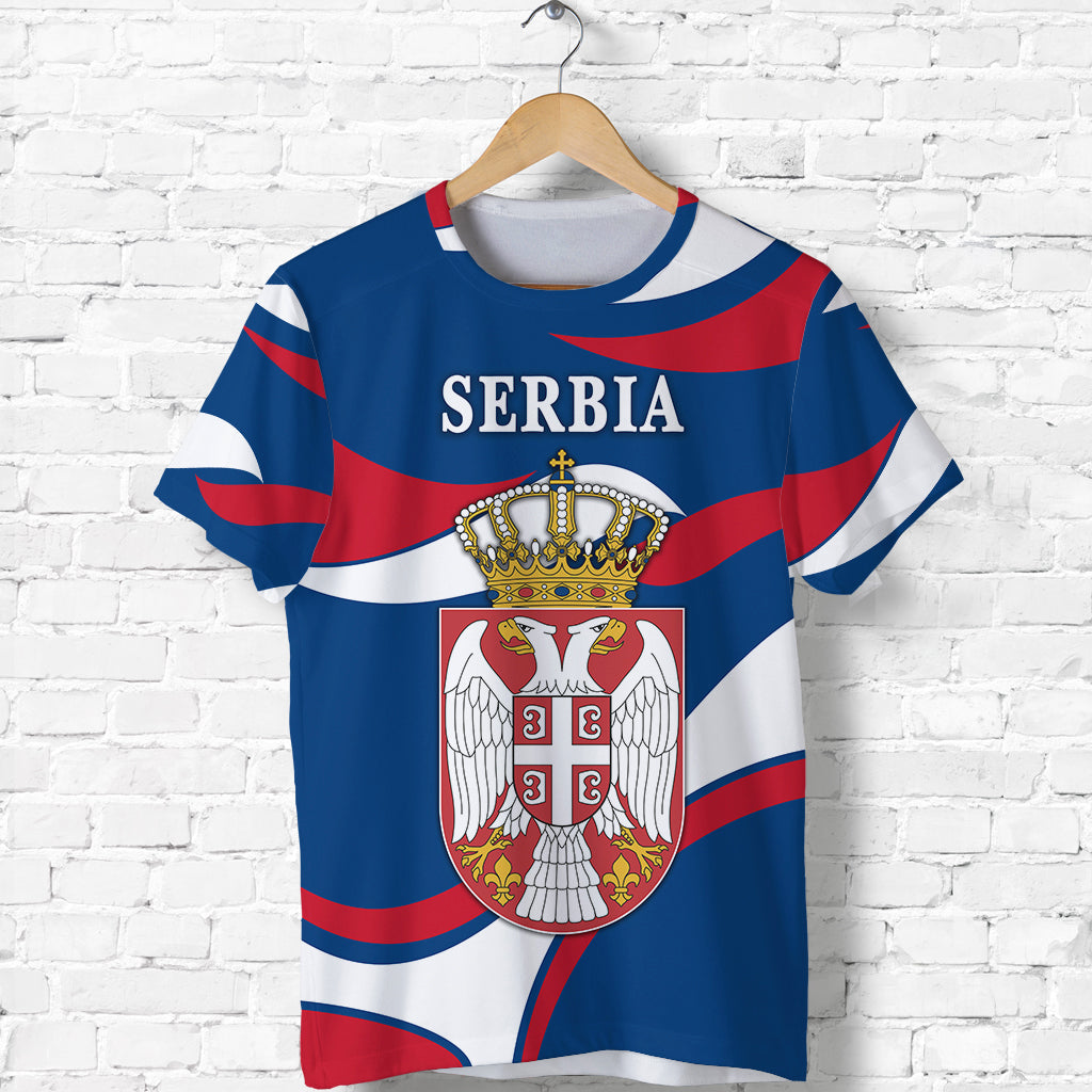 Custom Serbia T Shirt Sporty Style