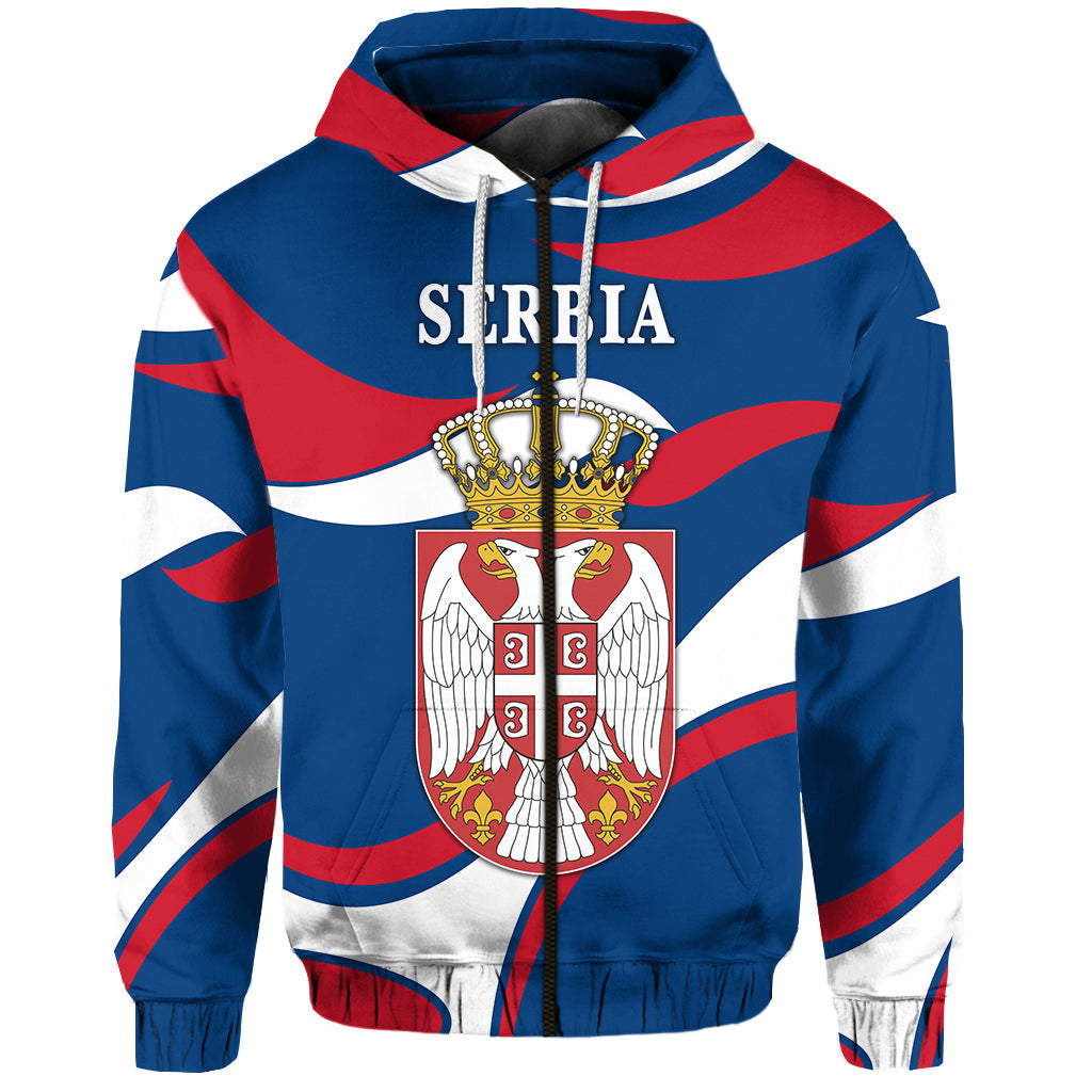 Serbia Zip Hoodie Sporty Style