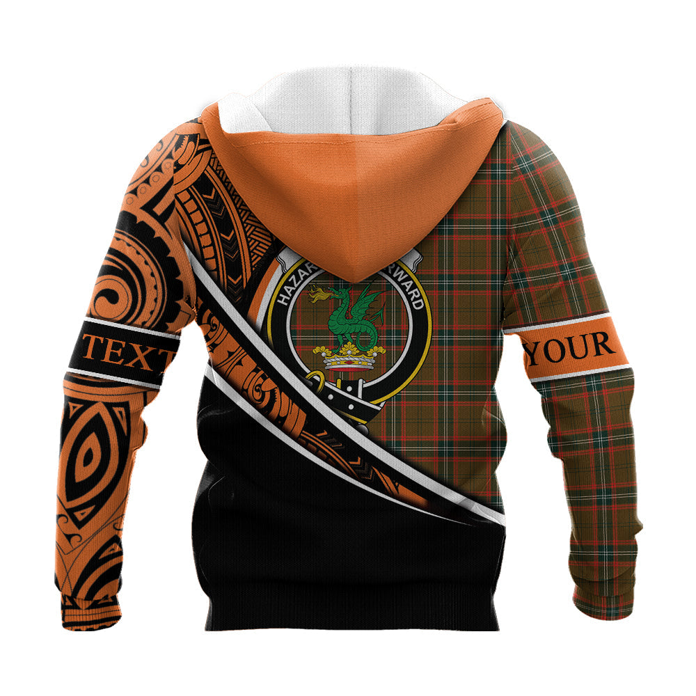 Printivon Seton Hunting Modern Knitted Hoodie Pattern Polynesian Custom Text