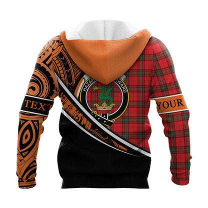 Printivon Seton Modern Knitted Hoodie Pattern Polynesian Custom Text