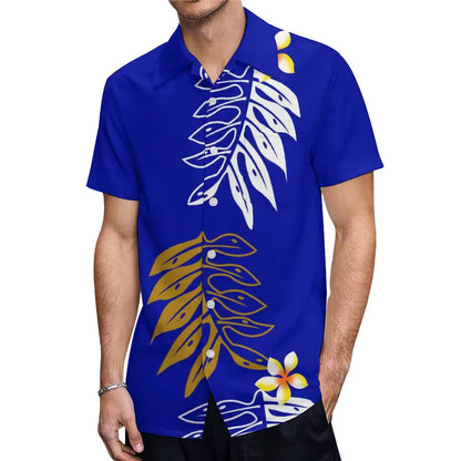 Polynesian Matching Outfit For Couple With Stylish Couple's Suit Samoan Women'S Short-Sleeved Dress Party Tuxedo Men's Aloha Shirt