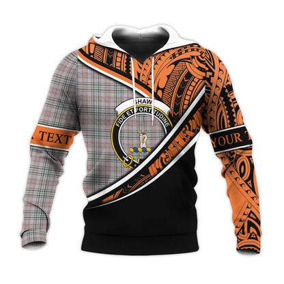 Printivon Shaw Dress Knitted Hoodie Pattern Polynesian Custom Text