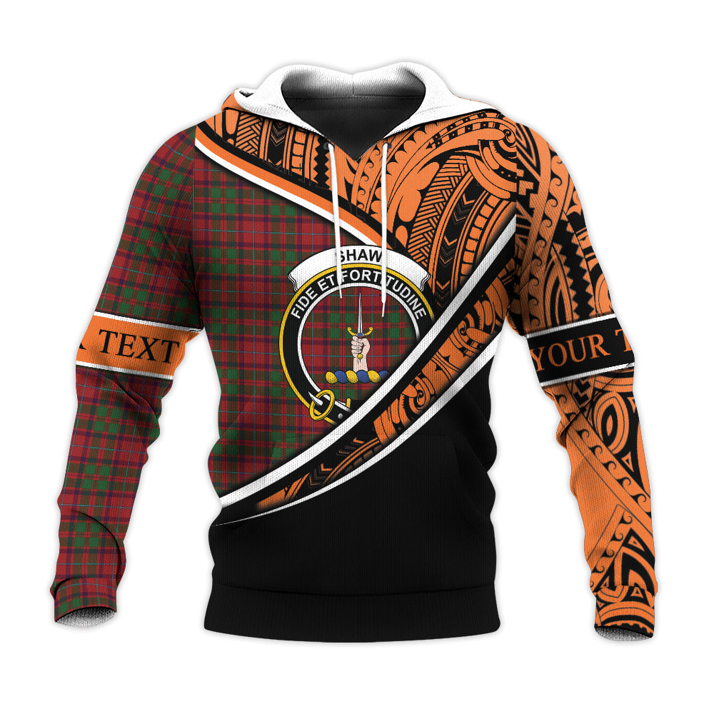 Printivon Shaw Of Tordarroch Red Dress Knitted Hoodie Pattern Polynesian Custom Text